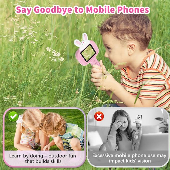 1000X Microscope for Kids with 16 Slides, 2.4" Handheld Digital Pocket Microscope, STEM Educational Science Toys for Christmas Birthday Gifts for 3+ 4 5 6 7 8 9 10 11 12 Year Old Boys Girls, Pink