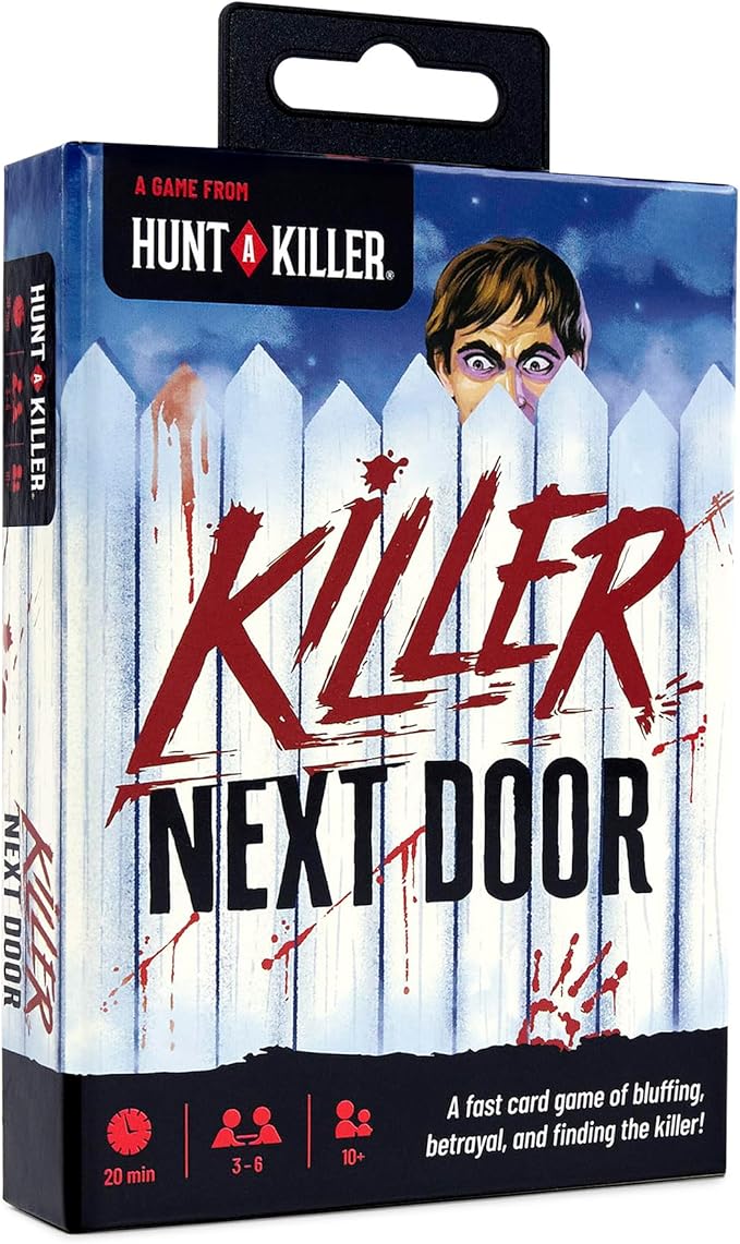 Hunt A Killer: Killer Next Door, Fun Family and Adult Games for Game Night, Great Small Gift for Friends or Stocking Stuffers Includes Fast-Paced Social Deduction Gameplay, for Ages 10+