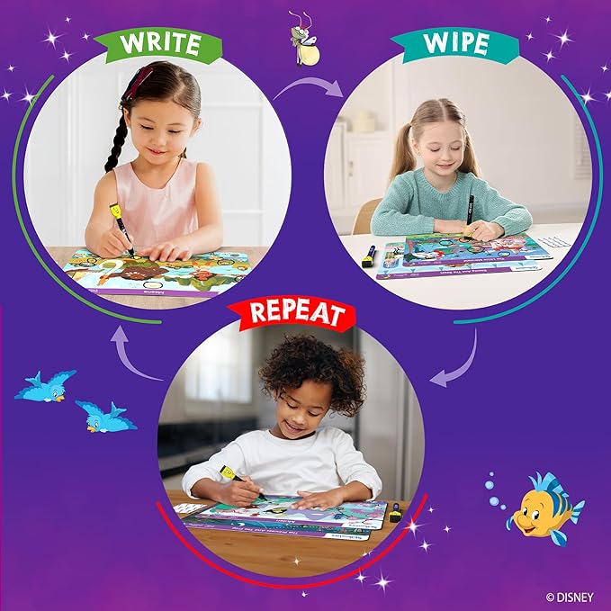 Skillmatics Search and Find Disney Princess Educational Game - Reusable Preschool Learning Activities, Christmas Toys, Art & Crafts, Gifts for Toddlers & Kids of Ages 3, 4, 5, 6