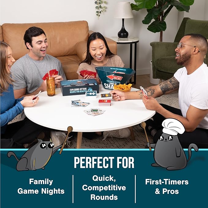 Exploding Kittens Recipes for Disaster 2-5 Players - Ages 7+ - Party & Family Card Game for Kids & Adults