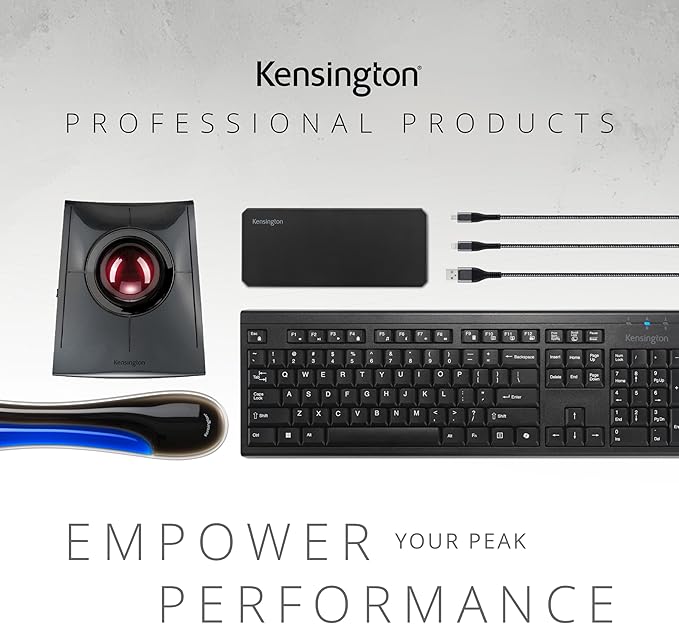 Kensington SlimBlade™ Pro Wireless Trackball, Rechargeable Battery, Bluetooth 2.4GHz Connection Options (K72080WW)