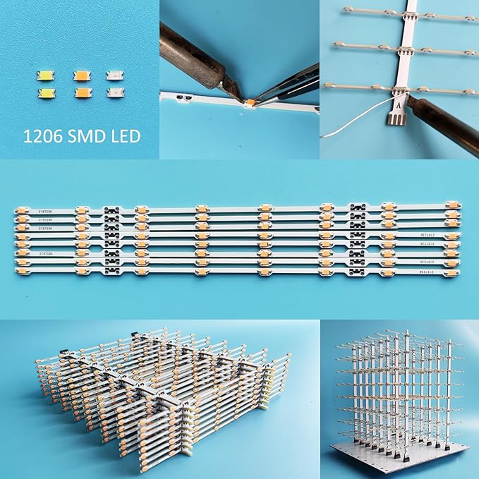 3D Led Cube Kit DIY Electronics Kit (3D8P-MULTI-SMD-KIT)