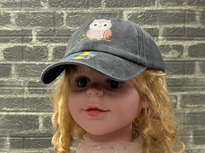 Adjustable Embroidered Animal Baseball Hat for Toddler Kid