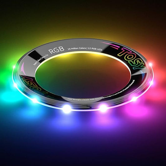 TOSY Flying Ring - 36 RGB Multicolor LEDs, Super Bright, Lost Mode, Auto Light Up, Christmas Stocking Stuffers Gift for Kid/Teen/Boy/Girl, Safe, Waterproof, Pool/Beach/Camping Toy