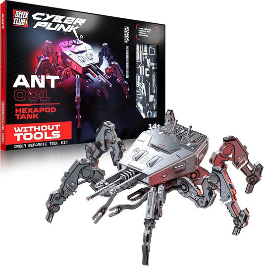 ANT001 Hexapod Tank Robot Building Kit - STEM Educational Science Toy for Kids - DIY Robotics Set With Printed Circuit Board - Engineering Gift