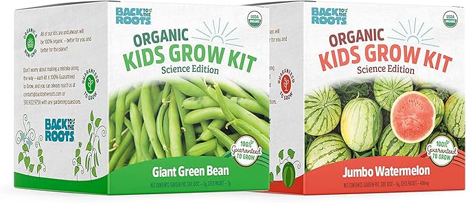 Back to The Roots Kids Science Grow Kit - 2 pk Bean and Watermelon