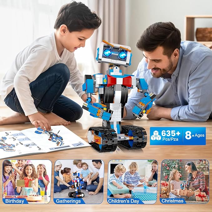 anysun STEM Building Robot Toys for Kids 8-12, Educational Science Build Block Kits, Educational Remote Control Toy with App Control, Birthday Gift Ideas for Boys and Girls