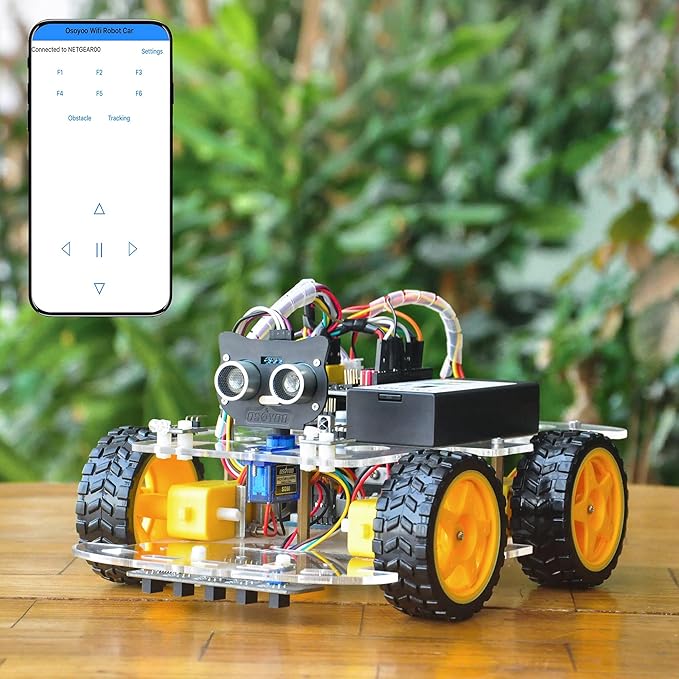OSOYOO V2.1 Smart IOT Robot Car Kit for Arduino - Early STEM Education for Beginner and Teenager – Learn Circuit, Sensor - Get Hands-on Experience on Programming, Electronics Assembling, Robotics