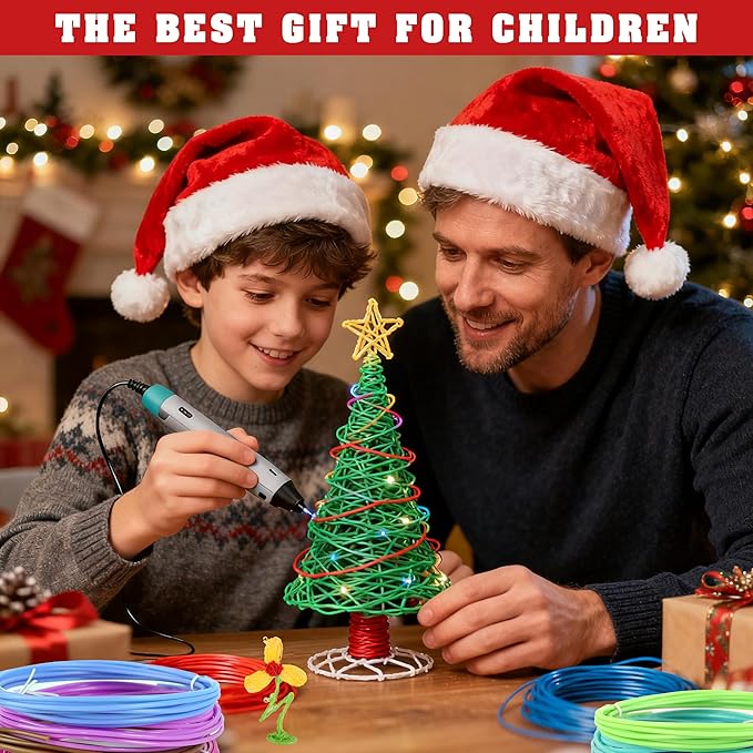 3D Pen Filament Refills 16 Colors 320ft Each Color 20 feet 1.75mm PLA 3D Pen Filament Christmas Gifts (16 Colors)