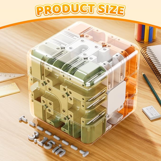 3D Cube Puzzle for Kids 5-8 8-12, Color-Match Game, Education Sensory Toys Birthday Gift for Kids Adults 5 6 7 8 9+ Years Old Boys