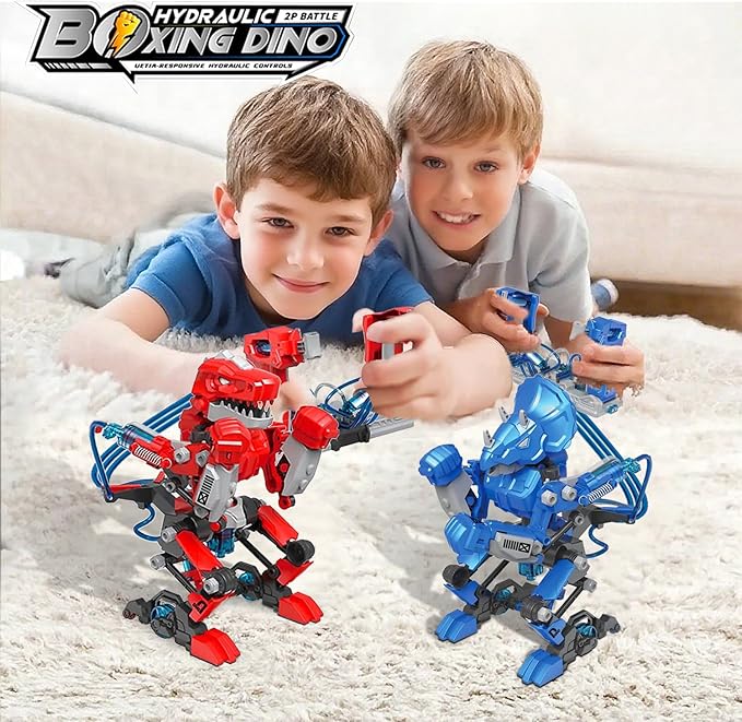 Hydraulic Boxing Bots, STEM Building Kit for Kids, Build 2 Hydraulic-Powered Battle Robots, STEM Educational Fighting Robot Toy Set, Christmas Birthday Gift for Boys & Girls Ages 8-18 Adults