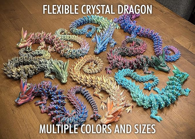 3D Printed Dragon Fidget Toys Dragon Egg 12inch Flexible Dragon Toy 3D Printed Dragon Egg with Articulated Dragon Inside Fidget Toys for Autism/ADHD Easter Toys Gifts (BlackPurple)
