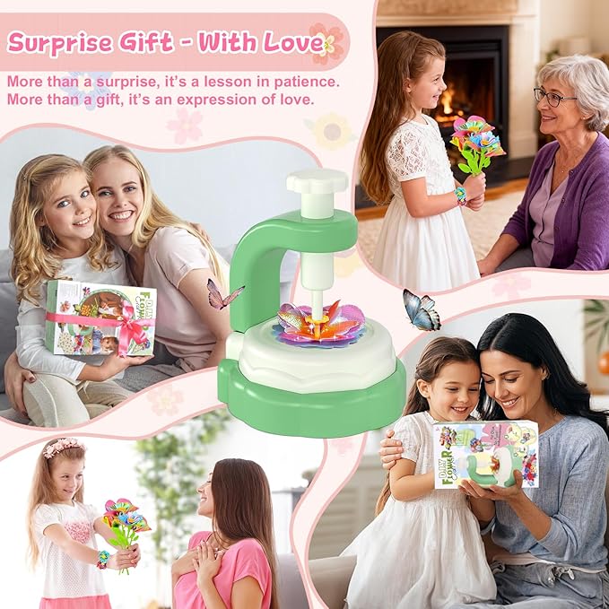 M SANMERSEN Toys Accessories Flower Bouquet Craft Kits Accessories for Making Flowers, DIY Arts & Crafts Accessories-Flowers Market Toy Parts for Kids Toddler Ages 4 5 6 7 8 Year Old Girls
