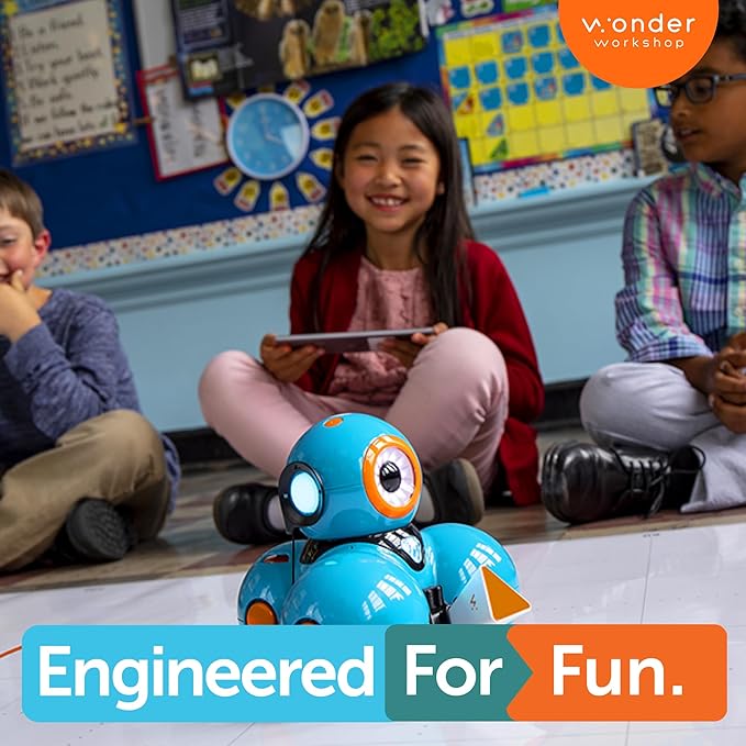 Wonder Workshop Dash Robot Wonder Pack – Coding Educational Bundle for Kids 6+ – Free STEM Apps with Instructional Videos - Launcher Toy, Sketch Kit Drawing, Gripper Building