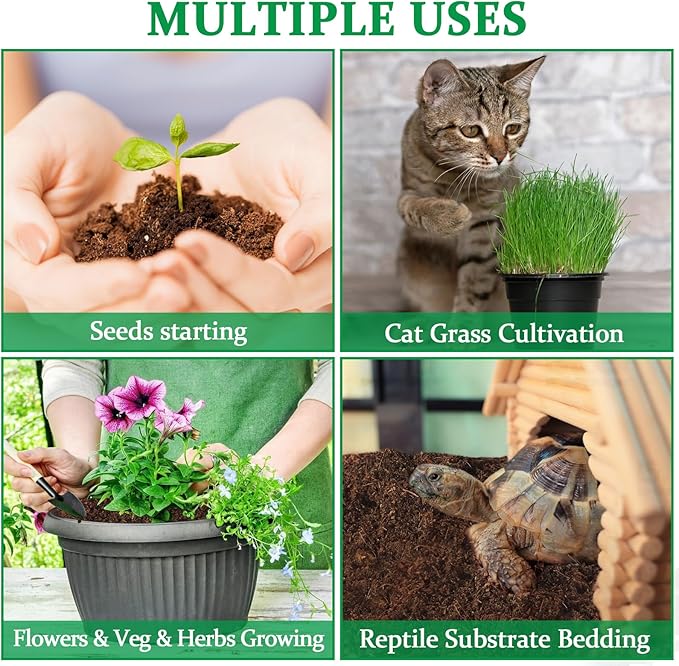 Legigo 50 Pcs 40mm Coco Coir Pellets Seed Starter Soil Mix- Organic Coconut Coir Potting Soil Pods for Seedling, Coco Peat Soil Discs for Indoor & Outdoor Plants Bonsai Herbs Vegetables and Flowers