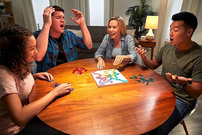 Mattel Games Blokus Strategy Board Game for Kids & Families with Color Blind Accessible Pieces & Just One Rule