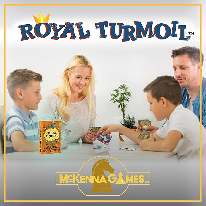 Royal Turmoil – New Wildly Fun Card Game for Kids 8-12, for Kids and Adults, Family Game and Learning Game for Family Night with Fast Setup and Fun Play