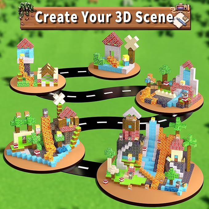 300 PCS Building Blocks, 3D Construction Build Toys, STEM Sensory Building Cubes (Multicolor-300PCS)
