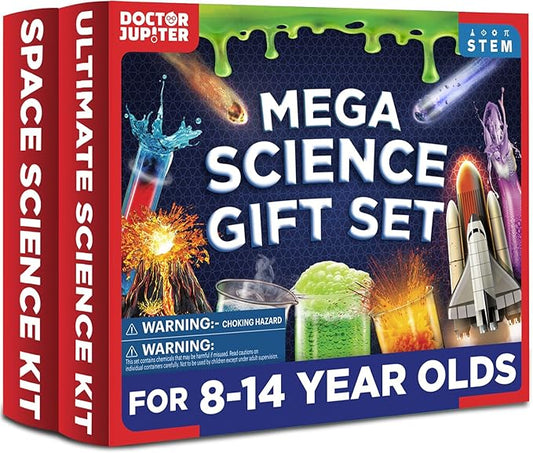 Doctor Jupiter Mega Science Gift Set | Set of ‘Ultimate Science Kit’, ‘Space Science Kit’ for Kids Ages 8-10-12-14 | Birthday Gift Ideas for Boys, Girls | STEM Learning & Educational Toys