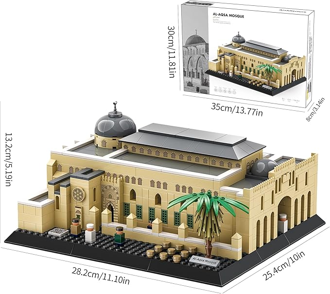 AL-AQSA Mosque Building Blocks Sets Architecture Model Toys Eid Gift for Muslim Adutls Teens 768 PCS