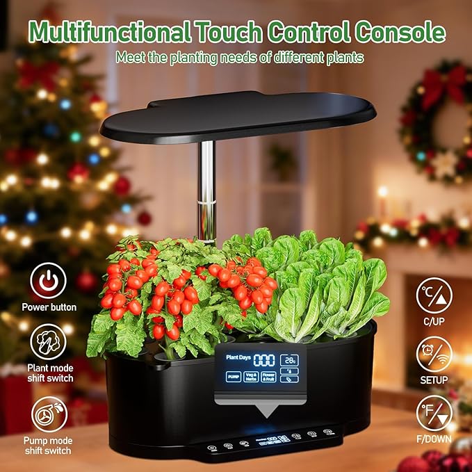 SPECILITE Hydroponics Growing System Kit with 30” Height, 15 Pods Herb Garden with 36W Grow Light, Auto Timer & Pump System, APP & WiFi Controlled Smart Indoor Garden for Vegetables,Kitchen & Gifts