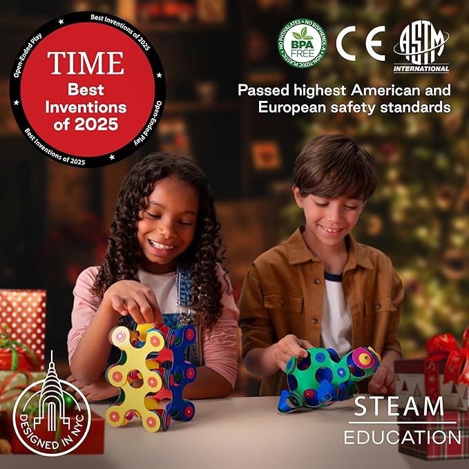 Clixo Friendship Pack – 150-Piece Flexible Magnetic Building Toy for Creative Family Play | STEAM Learning, Open-Ended Play. Perfect for Collaborative Fun, Travel, and Educational Bonding. Ages 4+