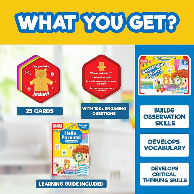 Doctor Jupiter Scavenger Hunt | Toys for Ages 2-4 | Christmas, Birthday Gift for 2 Year Old Boys and Girls | Toddler Toys for 2-3-4 Year Old | Learning & Education Toys