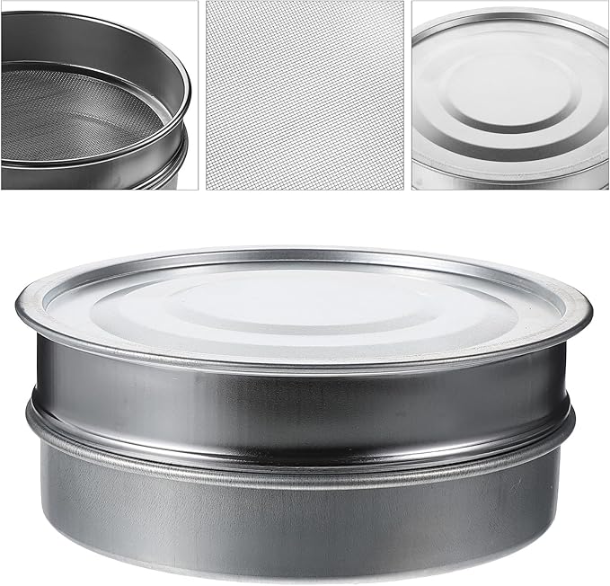 Stainless Steel Sprouting Tray Kit Set with Galvanized Base Cover Mesh Germination Tray for Seeds Legumes and Microgreens Gardening Tool for Home and Balcony Use