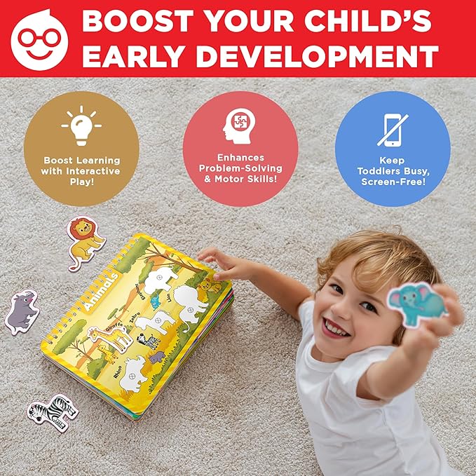 Doctor Jupiter My First Montessori Busy Book for Toddlers 1+ Year Olds | Preschool Learning Activities - Educational Travel Toys | Birthday Gift for Boys & Girls Ages 1,2,3