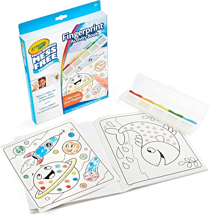 Crayola Color Wonder Mess Free Fingerprint Ink Painting Activity Set, Toddler Finger Painting Alternative, Stocking Stuffers for Kids, Holiday Gifts