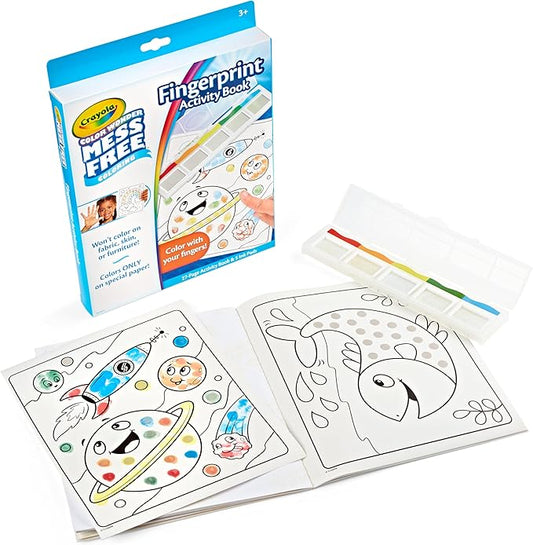 Crayola Color Wonder Mess Free Fingerprint Ink Painting Activity Set, Toddler Finger Painting Alternative, Stocking Stuffers for Kids, Holiday Gifts