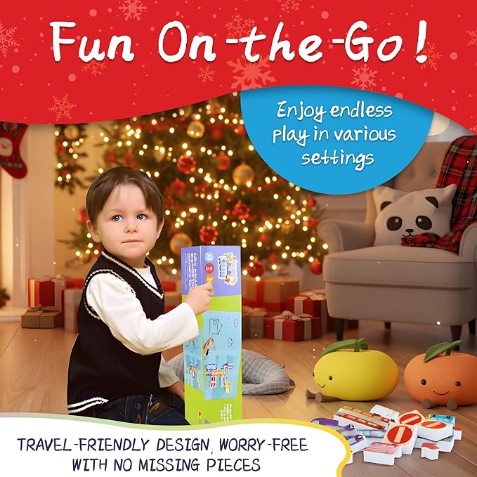 Marble Run for Kids, Vertical Magnetic Marble Maze Track with Doodle Board & Residue-Free Nano-Adhesive, STEM Explorers Brain Teaser Toy for Boys Girls Ages 3-12, Creative Thinking Games Gifts