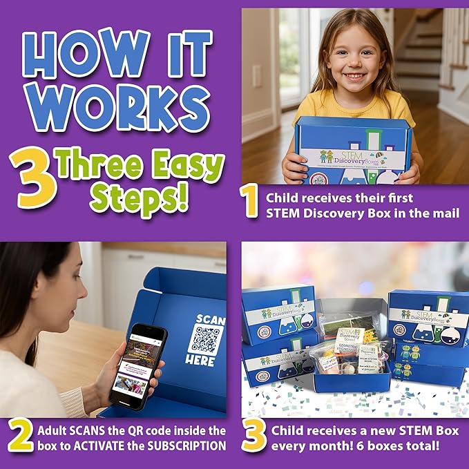 Stem Learning 9 Monthly Subscription Box Kits w/ 27 Projects - Summertime Remote School Building Toys - Science, Technology, Engineering, Mathematics - Activities for Kids Boys & Girls Ages 7-12
