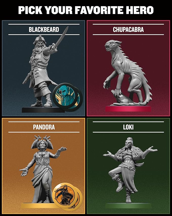 Restoration Games Unmatched Battle of Legends Vol 3 - Strategy Board Game for 2 to 4 Players - Expansion with 4 New Heroes and Battlefields - 20-40 Min Playtime - Ages 9+