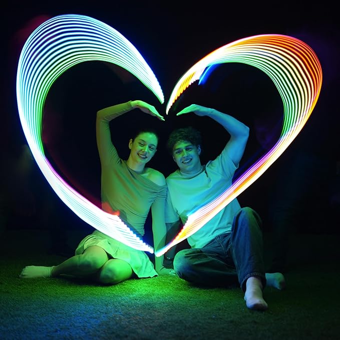 TOSY Flying Ring - 12 Monocolor LEDs, Super Bright, Lost Mode, Auto Light Up, Christmas Stocking Stuffers Gift for Kid/Teen/Boy/Girl, Safe, Waterproof, Pool/Beach/Camping Toy (Red)