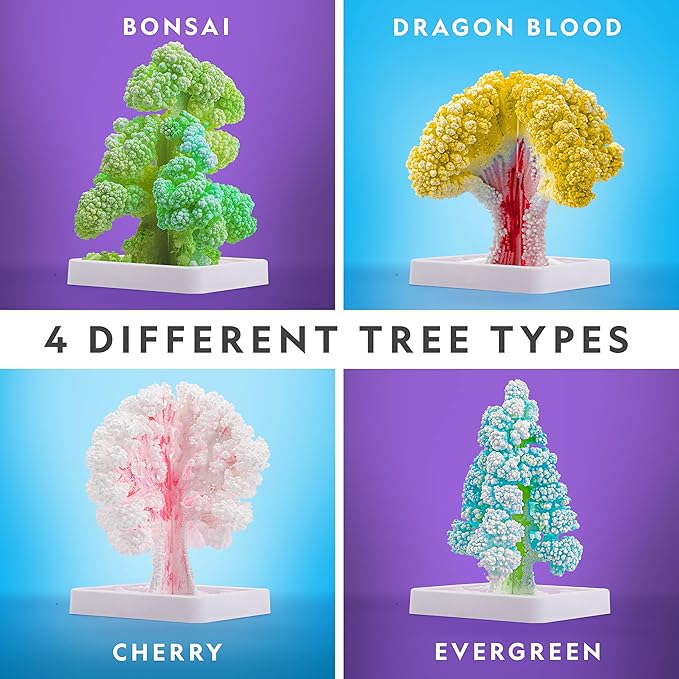 National Geographic Craft Kits for Kids - Crystal Growing Kit, Grow 6 Crystal Trees in Just 6 Hours, Educational Craft Kit with Art Supplies, Geode Specimen, STEM Arts & Crafts Kit (Amazon Exclusive)