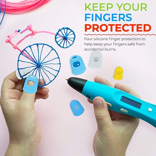 3D Pen Filament with Silicon Design Mat and Compatible Stencils Book with 11 Templates - 1.75mm PLA Plastic Refills - 360 Feet of Assorted Filament for 3D Drawing and Doodling