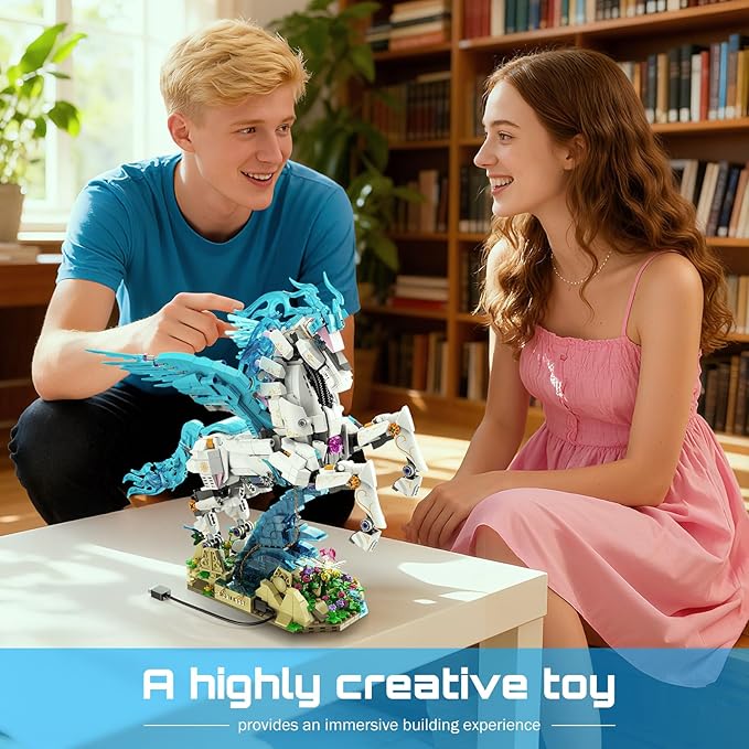 Woodland Pegasus Building Block Sets, Fantasy Flying Horse Collectible Display Model Kit, 1615 Pcs Building Toys for Home Office Decor, Creative Birthday Gifts for Adults Teens 14+