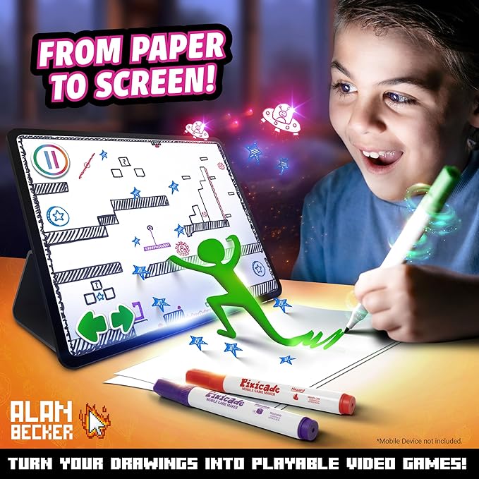Pixicade! Special Animation Edition - Alan Becker | Turn Drawings Into Playable Video Games! | Doodle & Draw, Snap Play & Share Instant Video Games! | Mobile Video Game Maker | Ages 6 and Up