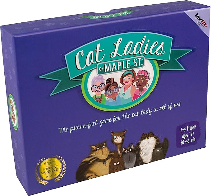 Cat Ladies of Maple Street - New! - Fun Family-Friendly Board Game | Deck Building Card Game | Card Games for Adults, Teens & Kids | 2-4 Players | 12+