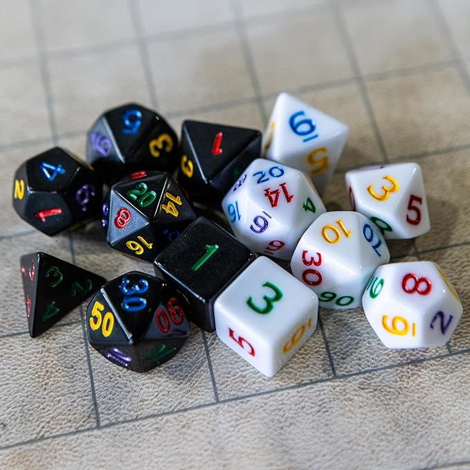 1985 Games Mystery Dice, DND Dice Set of 7 Polyhedral Dice, Wide Range of Patterns, Gaming Dice, Suitable for Role Playing, Table Games (Mystery Pack of 1)