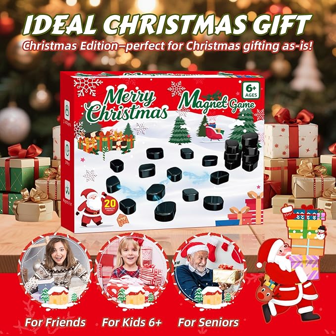 Magnet Game, Family Games for Kids and Adults, Board Games for Adults and Kids 2-4 Player, Magnet Game with String for Family Games Night, Stocking Stuffers Gift for Kid Seniors Elders Christmas