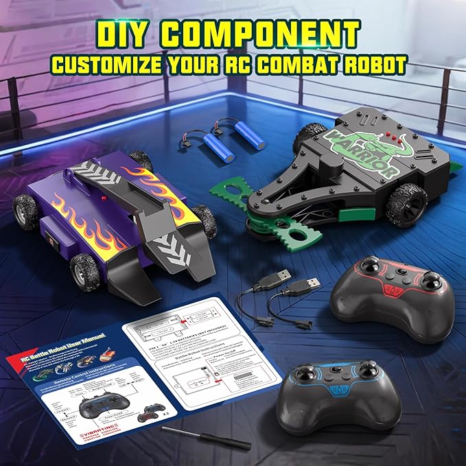 Remote Control Battle Robots, 2-Player Battle Robot Toy for Kids, Fighting Robots Game Set, STEM Toys Gifts for Boys and Girls Ages 6