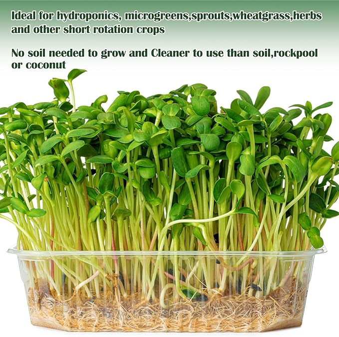 1Roll 10" X 79" Microgreen Grow Mat Natural Fiber Grow Mats Microgreens Grow Kit Hydroponic Pads Indoor Organic Production for Microgreen Starter Tray Wheatgrass Sprouts