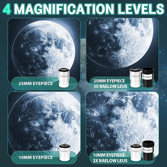 Telescope for Adults High Powered - Portable Astronomy Telescope for Kids & Beginners - 90mm Aperture 600mm Refractor Profesional Telescopes with Phone Adapter Tripod Carry Bag