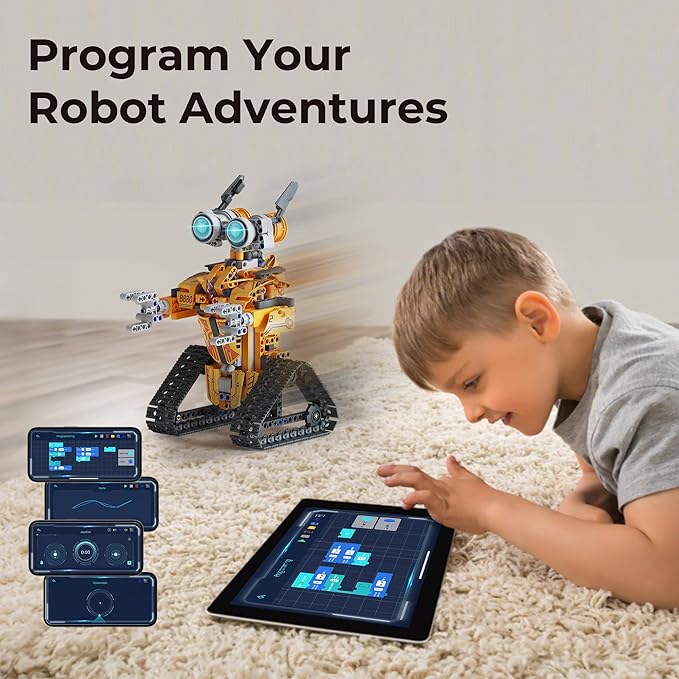 Sillbird Robot Building Kit with Remote Control Christmas STEM Gifts for Boys Age 8-12, Technic Buildable 3in1 Model Coding Robotic Set Birthday Toys for Kids Teens (468 Pieces)