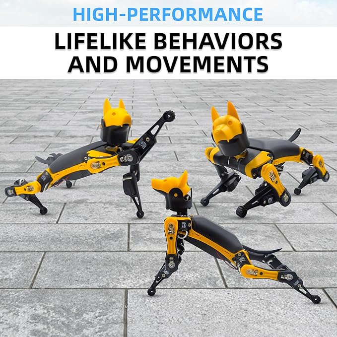 Petoi Programmable Robot Dog Bittle X V2 Alloy Servo (Pre-Assembled) | Coding Smart Robot Dog Kit, Voice Controlled, Quadruped Interactive Robot for Kids, Open Source, STEM & Robotics Education
