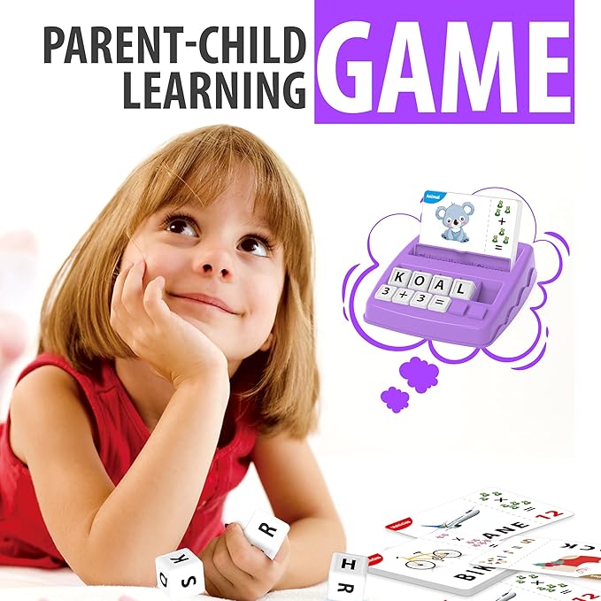 Montessori Matching Letter Games,Educational Toys for 3-8 Year Olds Boys Girls,Alphabet Learning Toys for Kids Ages 3-8 Years,Birthday Party Gifts for 3-8 Year Olds Boys Girls(Purple)
