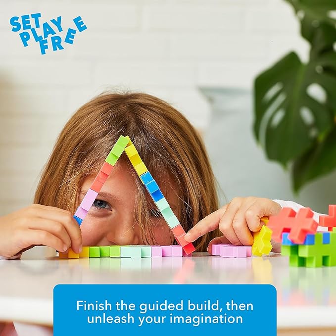 PLUS PLUS Big – 15 Piece Tropical Mix – Construction Building Stem/Steam Toy, Interlocking Large Puzzle Blocks for Toddlers and Preschool, Open Play Tube