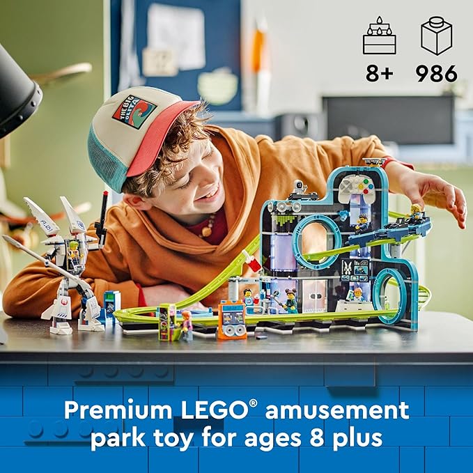 LEGO City Robot World Roller Coaster Building Set - Kids Engineering Toy with Posable Mech Suit for Boys & Girls, Ages 8+ - Gift Ideas for Christmas - 60421